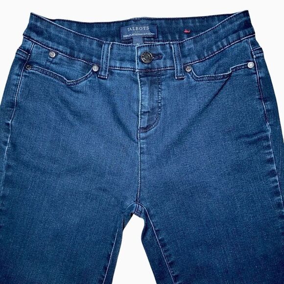 Talbots Simply Flattering Five Pocket Ankle Jeans in Dark Blue Wash Women’s 4P - Picture 3 of 9